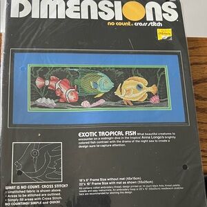 Cross Stitch-Vintage Dimensions Tropical Fish Kit